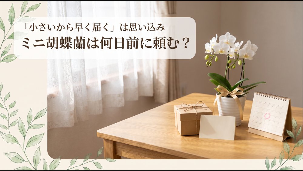 ギフト用のミニ胡蝶蘭とカレンダー